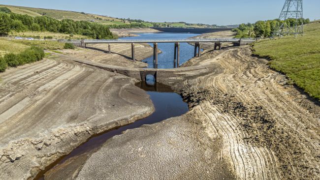 Baitings Reservoir in Ripponden, West Yorkshire, is one of seven English regions could face severe water stress by 2030.