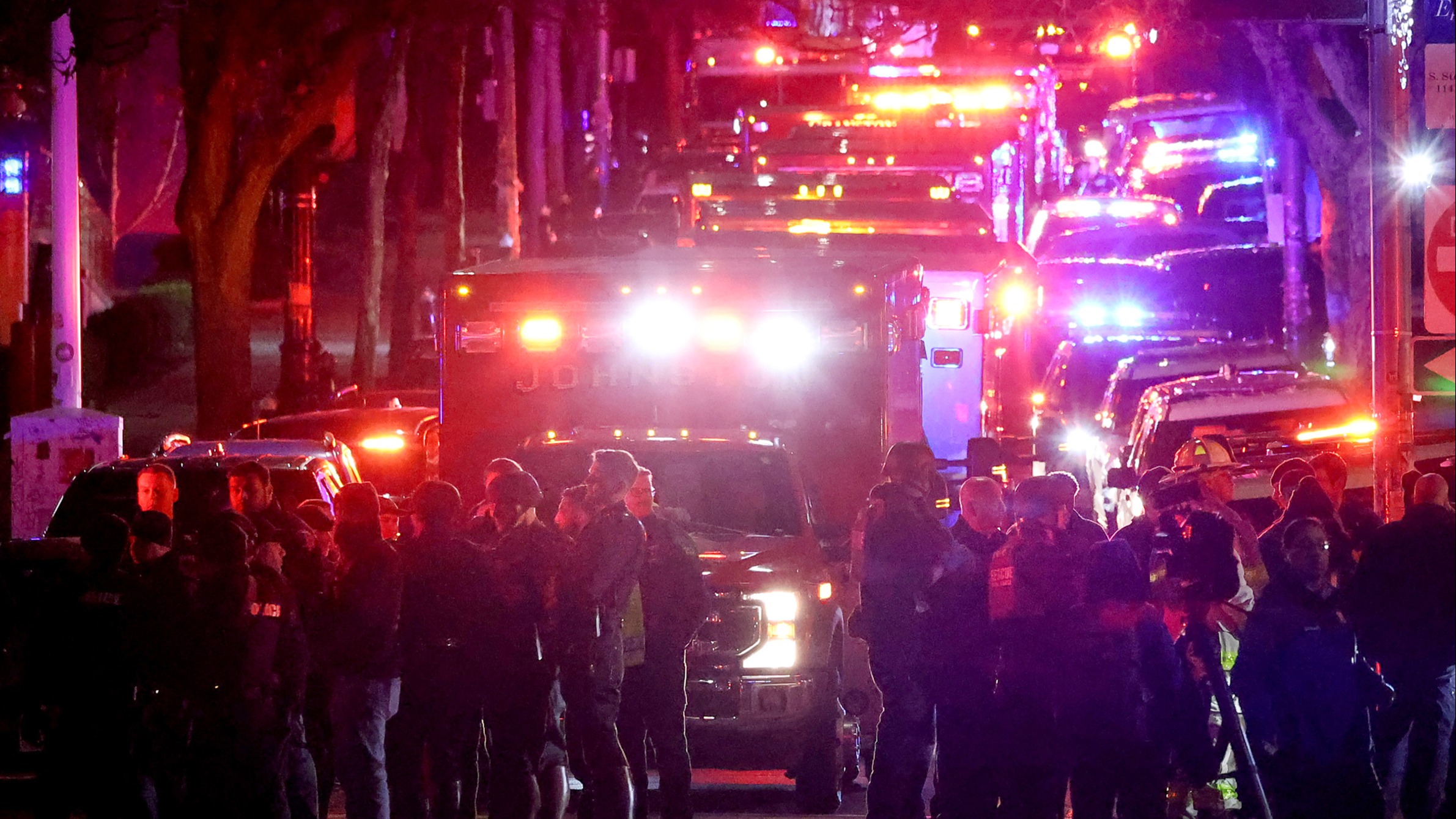 Manhunt continues after two killed and nine injured at Brown University shooting