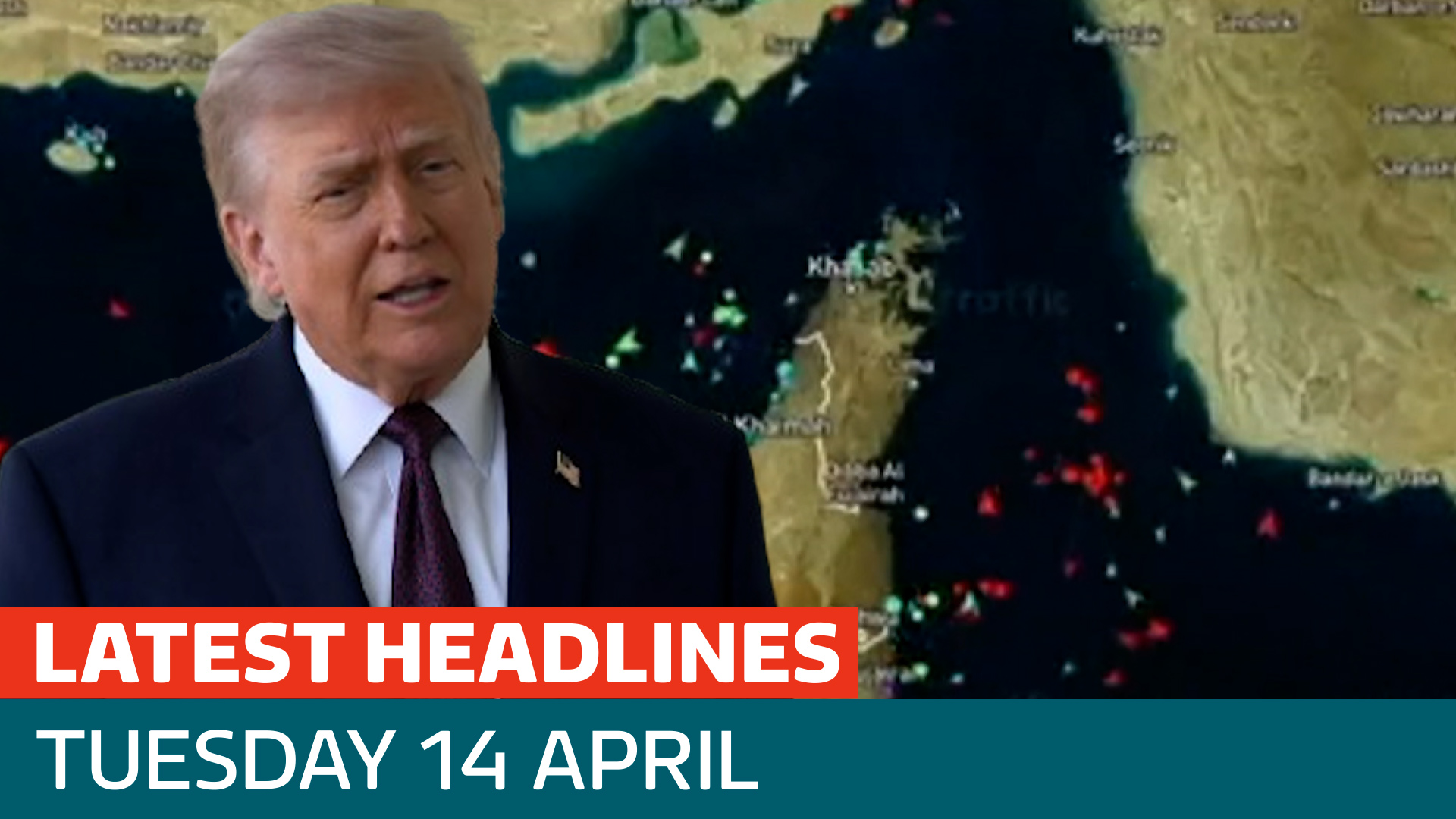 The latest headlines - as Trump stands firm on Iranian blockade - Latest From ITV News