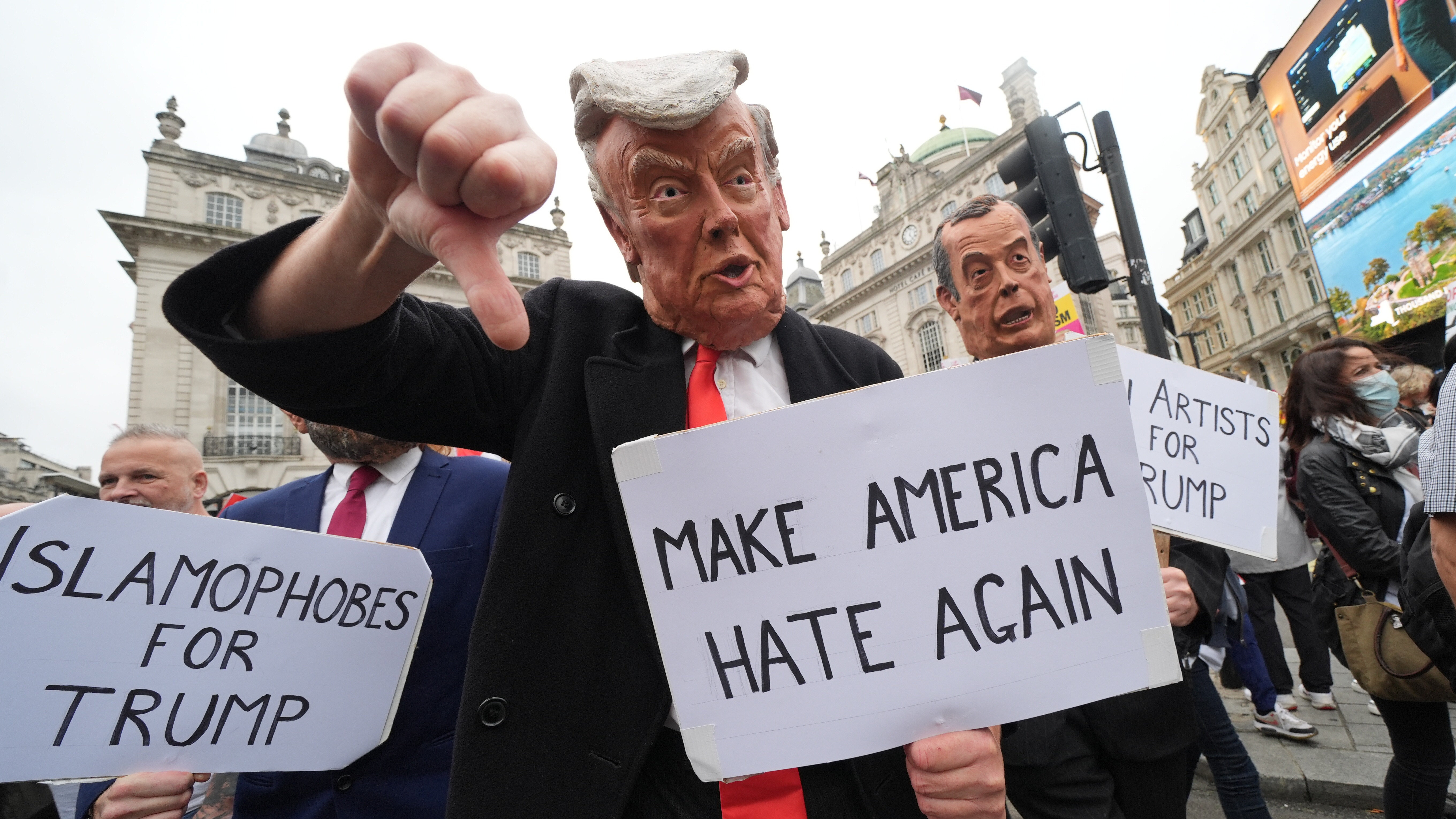 'Not welcome here': Thousands turn out in protest of Trump state visit
