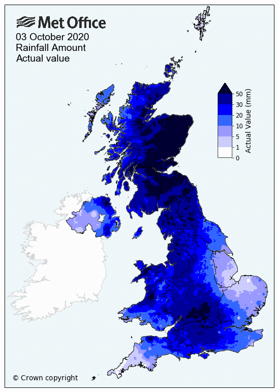 Rainfall Map Of Uk Climate Change Will Lead To More Extreme Rainfall Events According To Met  Office | Itv News