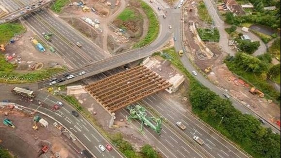 M6 reopened after giant bridge installed as part of M6 upgrade