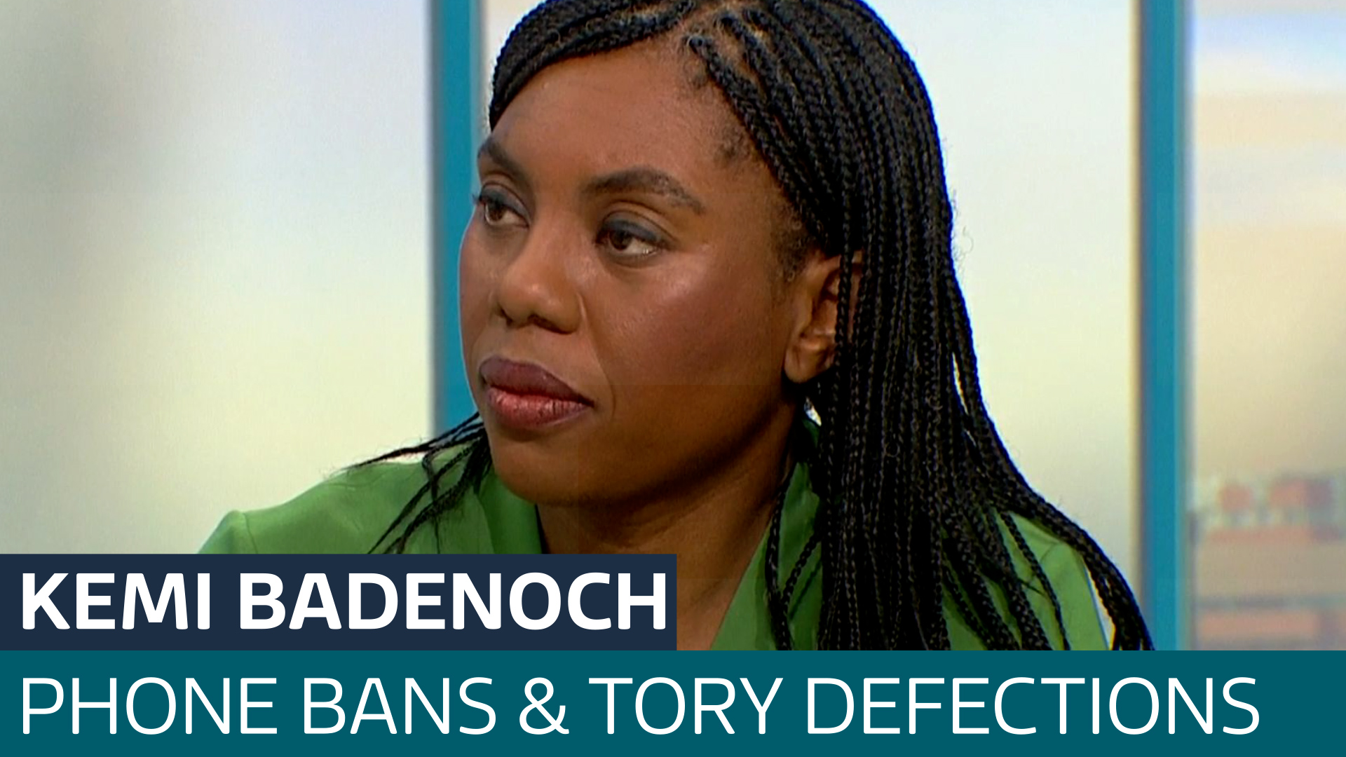 Conservative leader Kemi Badenoch on phone bans and Tory defections - Latest From ITV News