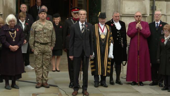 A minute's silence for Colchester's Armistice Day
ITV News Anglia