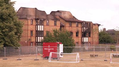 At least one person has died in the fire in Bedford.