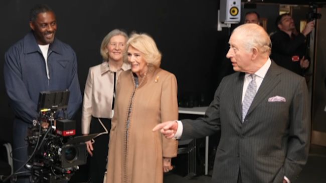 Sir Idris Elba joins the King and Queen on a tour of Dagenham and Redbridge college.