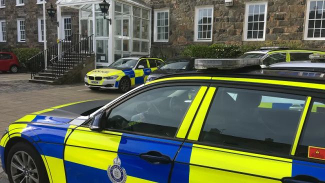 Guernsey Police cars in carpark