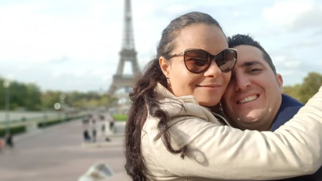 Juliana Da Silva Queiroz Murilo, 37, and husband, Carlos Murilo, 39. She died when their car was hit by a tree in Muswell Hill Road, Highgate, on Friday, February 18. 
