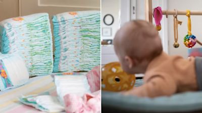 PA Images of a baby and a nappy