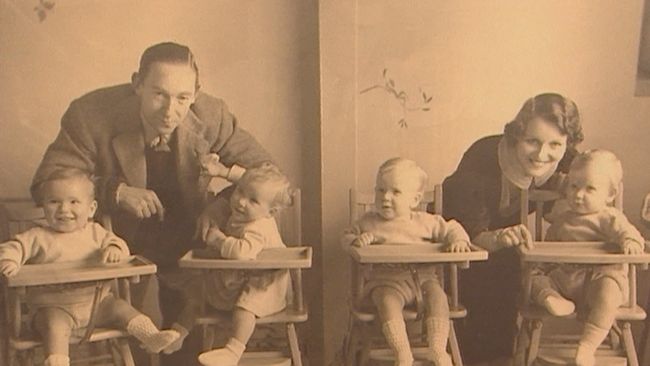 The St Neots Quads become household names following their births in November 1935. Credit: Family photo