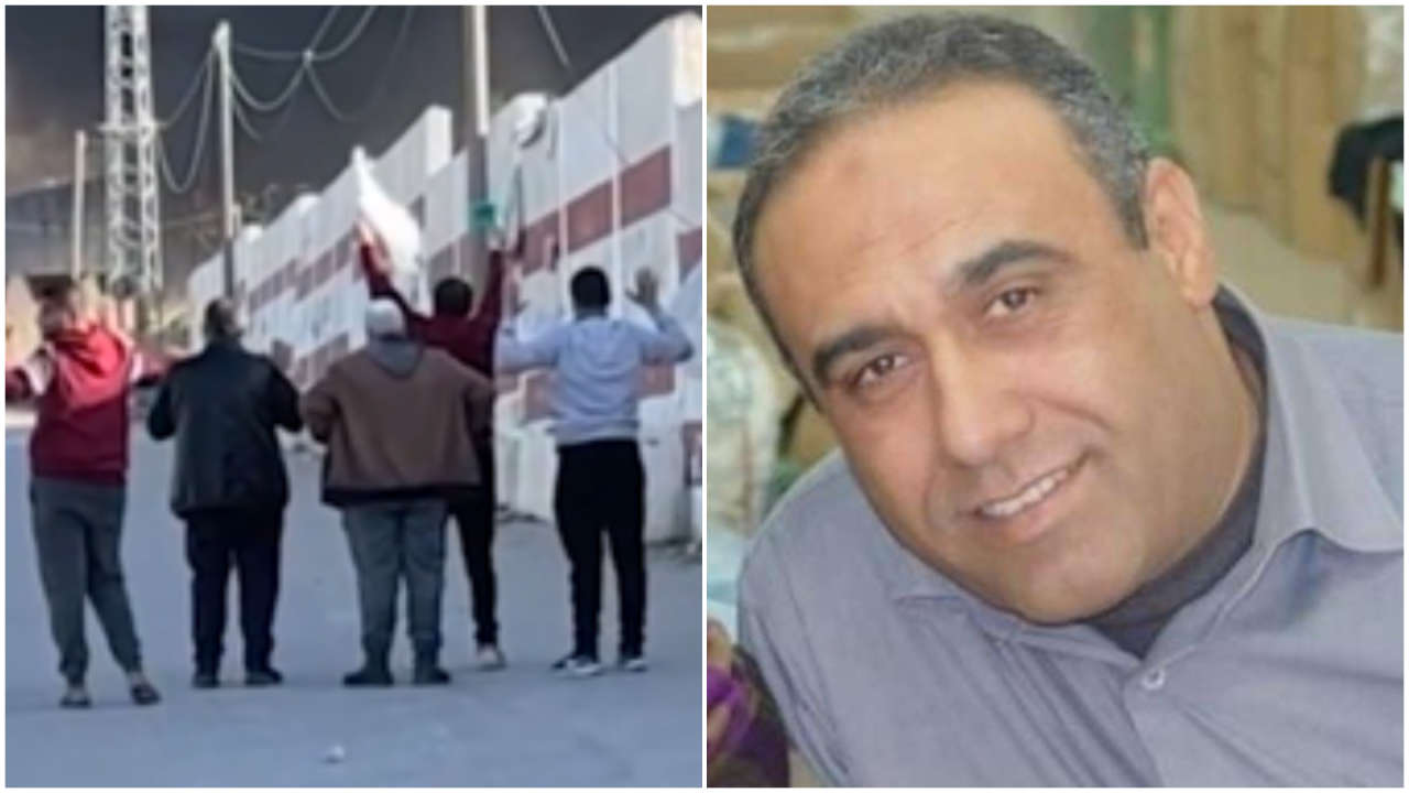 Moment civilian brandishing white flag in Gaza 'safe zone' is shot dead