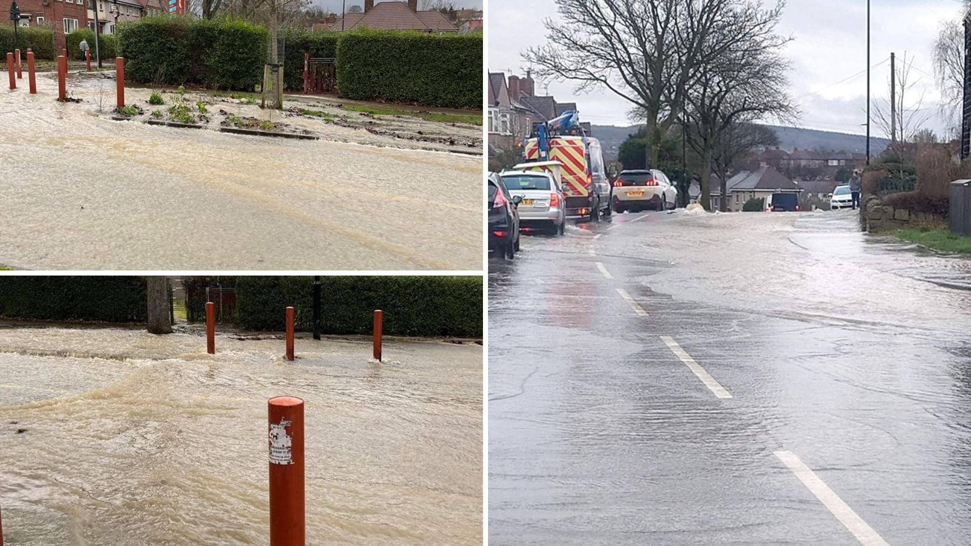 Homes flooded and school closed due to burst water main in