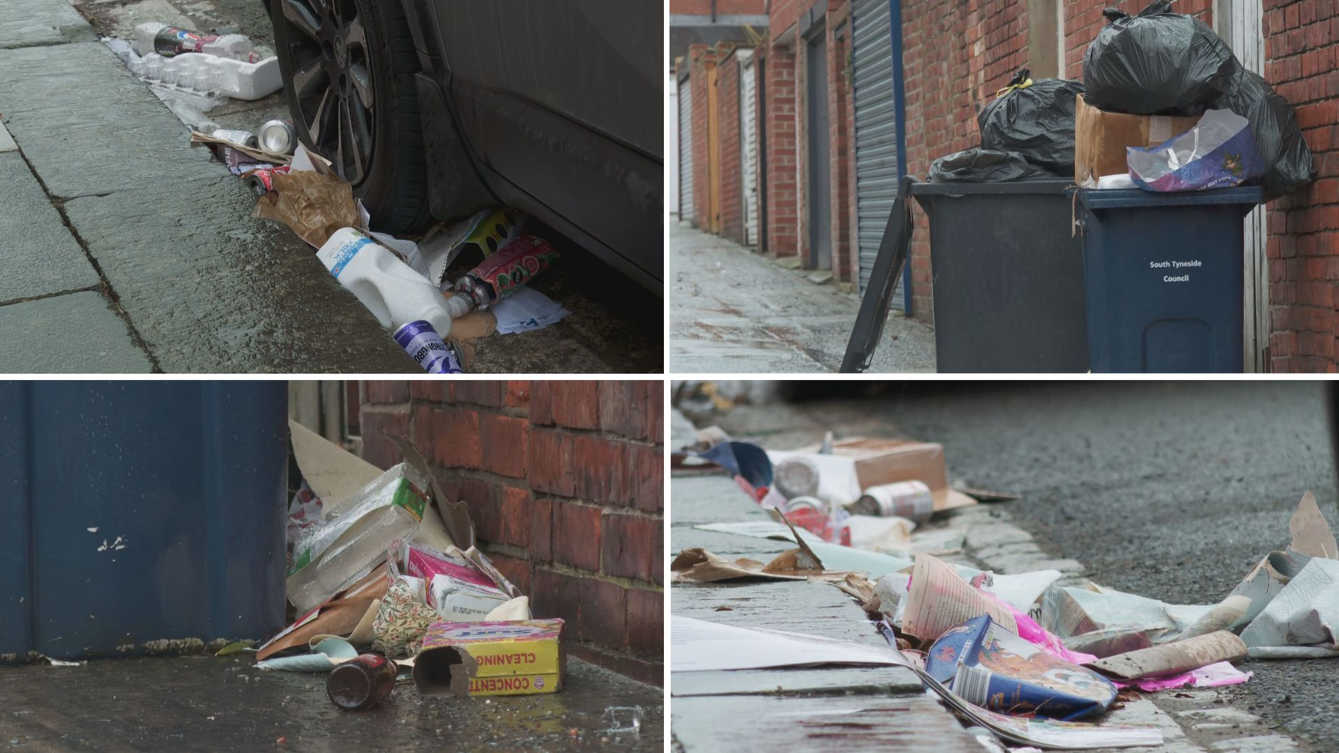 Rubbish piling up and litter strewn across streets as South Tyneside