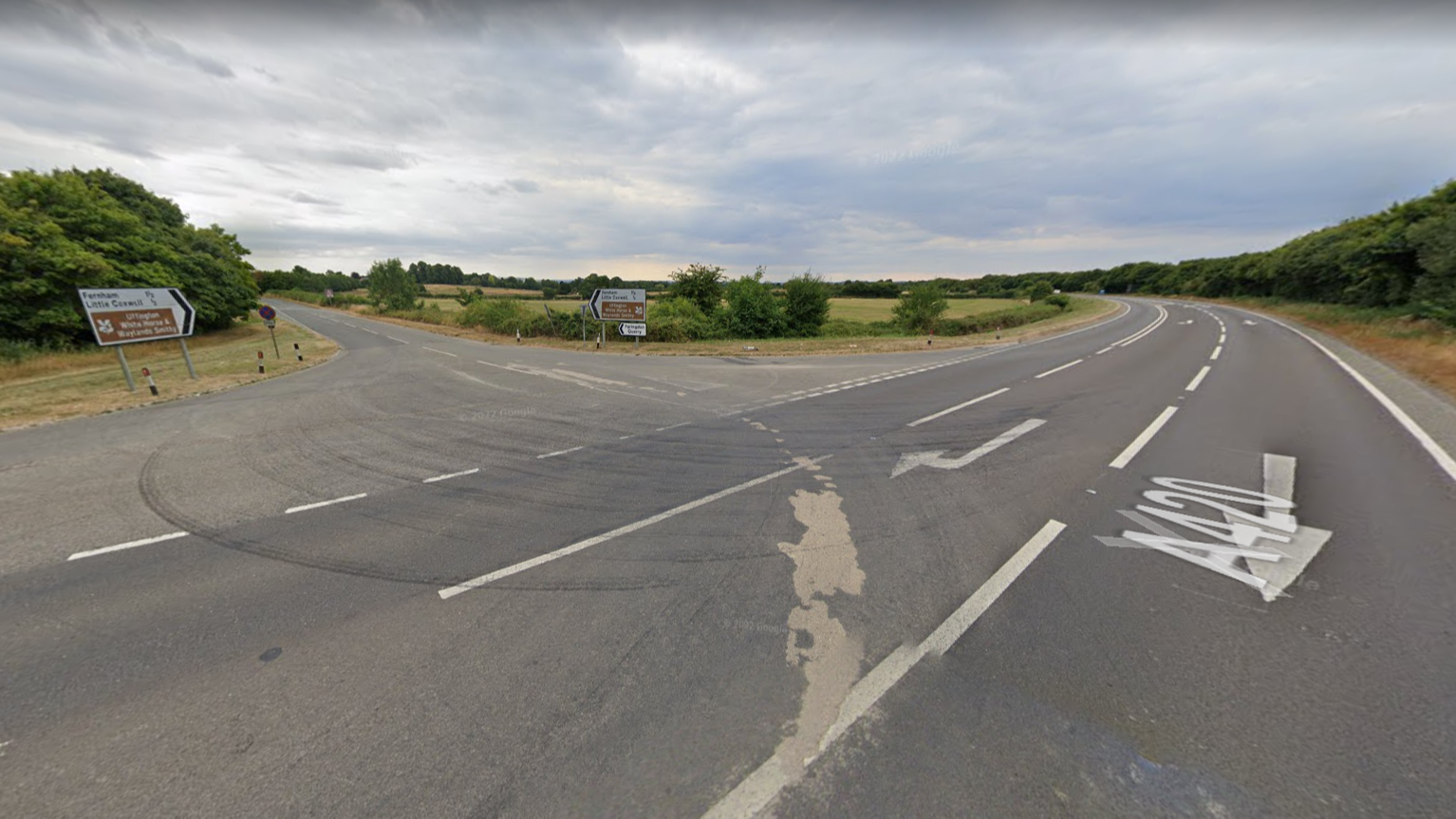 Three men die and two taken to hospital after A420 crash in