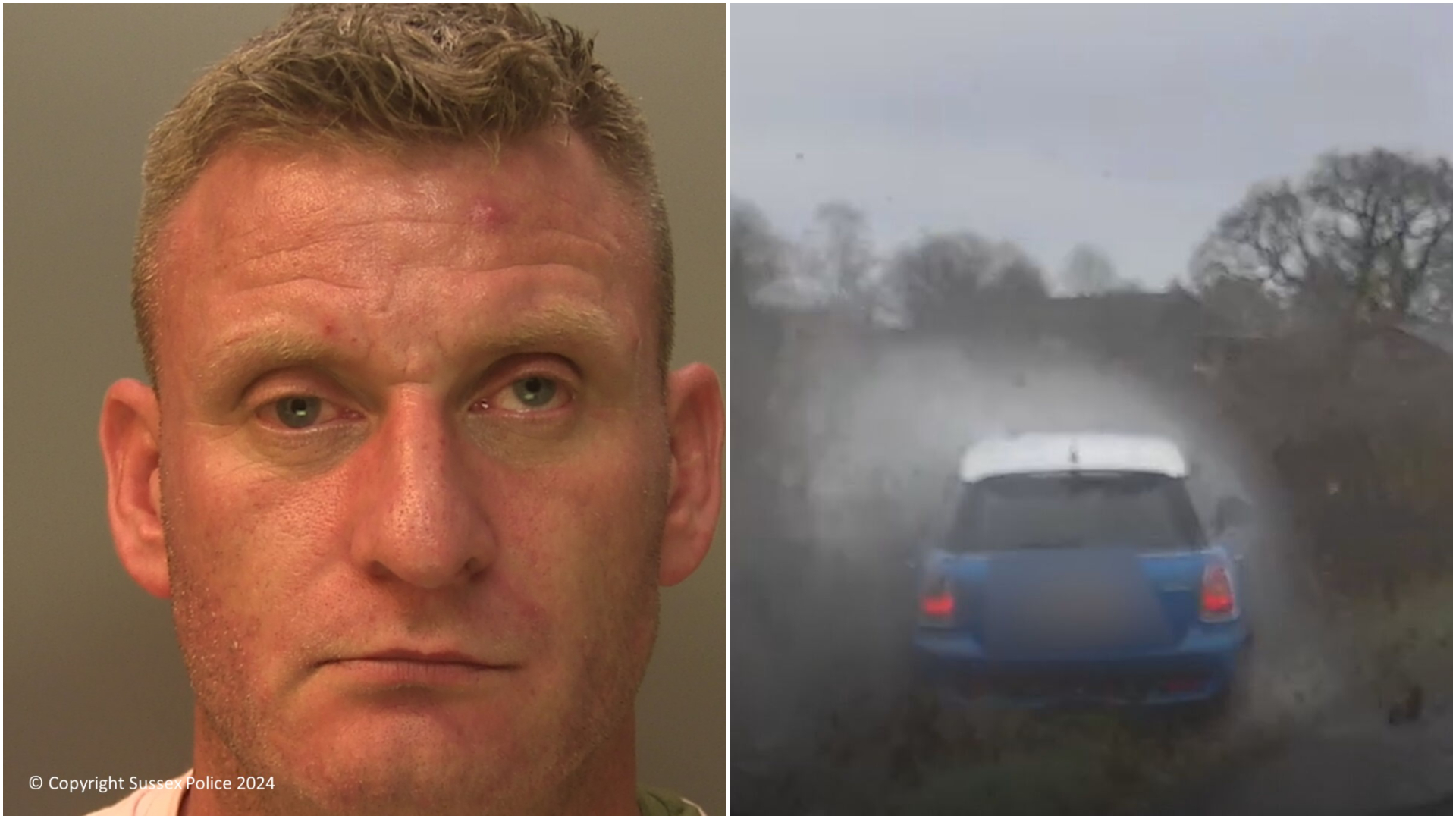 Cocaine-fuelled driver who reached 80mph in 30 zone in West Sussex ...