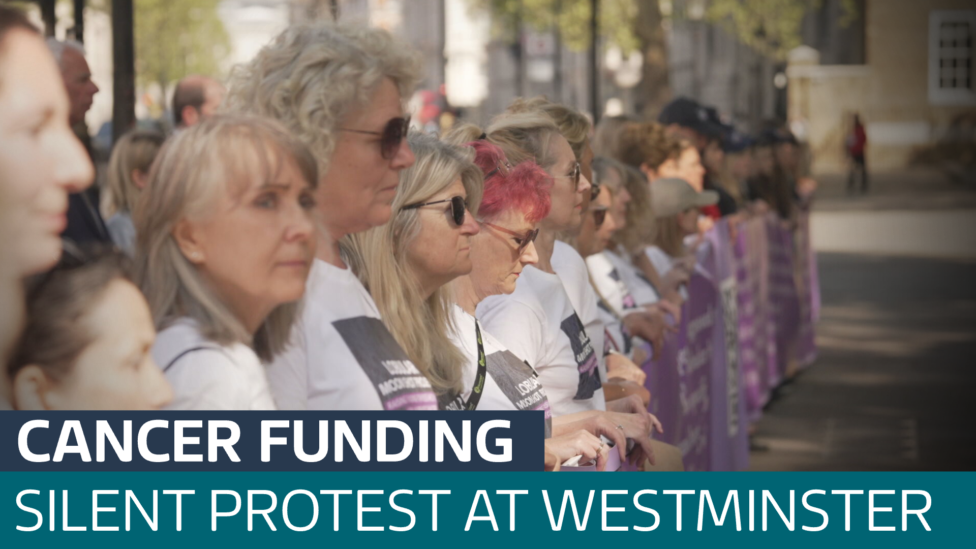 Women hold silent protest at Westminster to highlight lack of funding ...