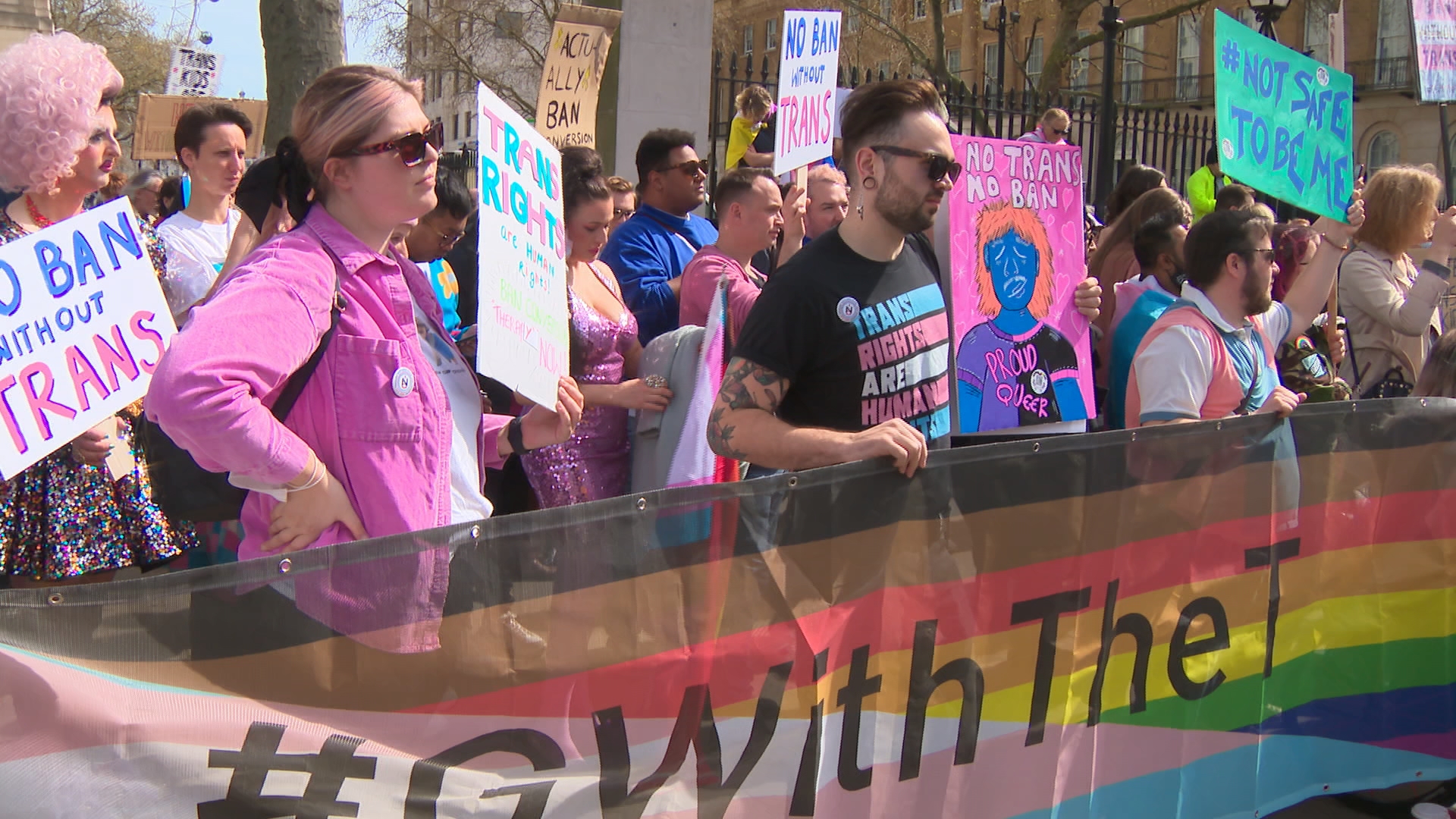 Thousands Attend Protests Calling For Conversion Therapy Ban To Include Transgender People