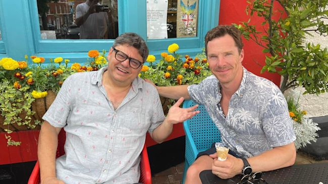 Credit: The Galley Woodbridge/Instagram
Benedict Cumberbatch enjoys ice cream at the Galley Woodbridge in Suffolk