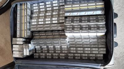 More than 4,000 packs of cigarettes were found during the search