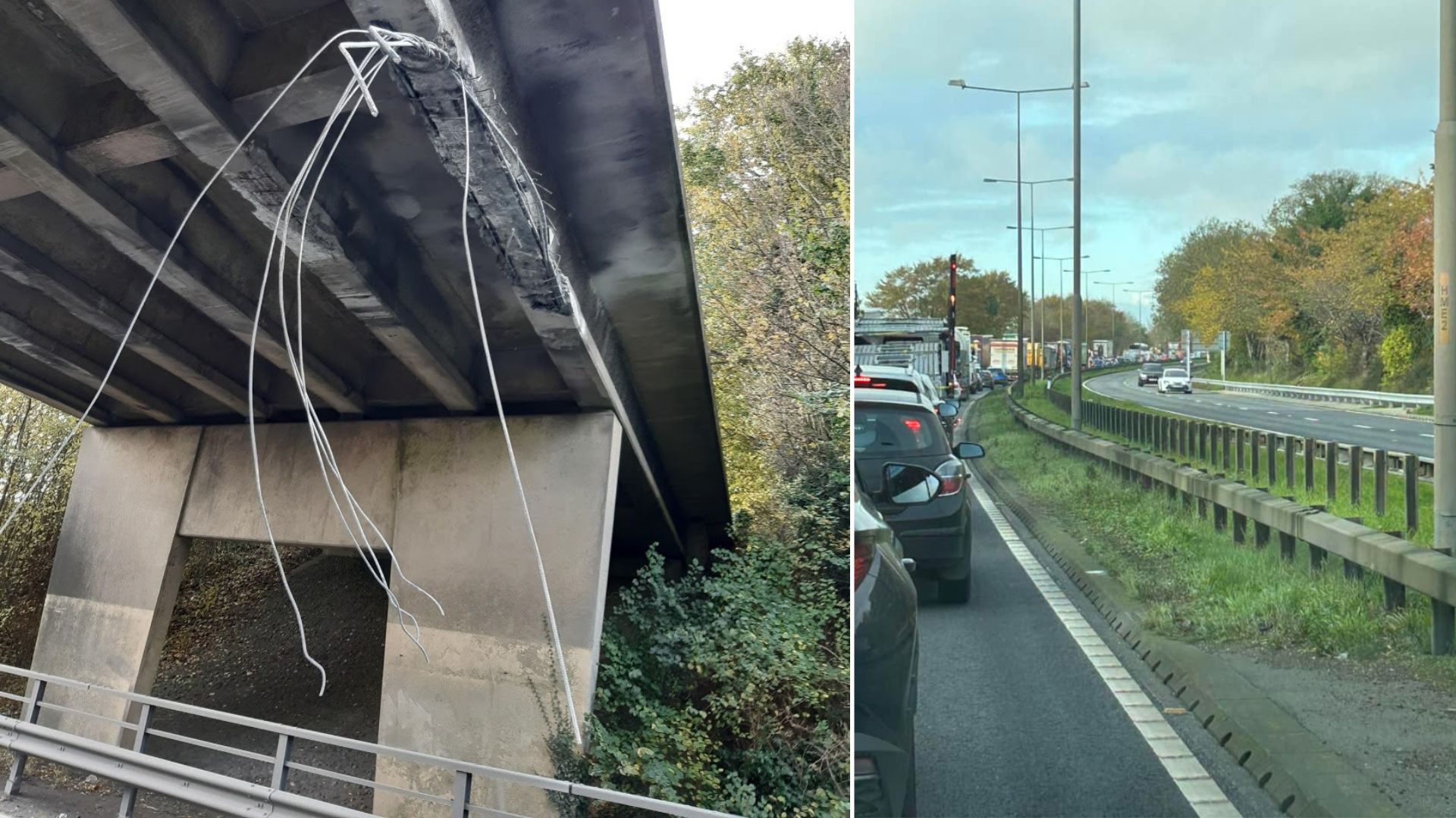 A63 closed in both directions at South Cave after lorry hits