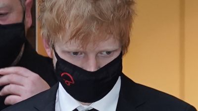 Ed Sheeran at court to defend a copyright claim against Shape of You. 
Credit: PA