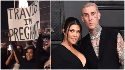 Kourtney Kardashian surprises husband Travis Barker by announcing she