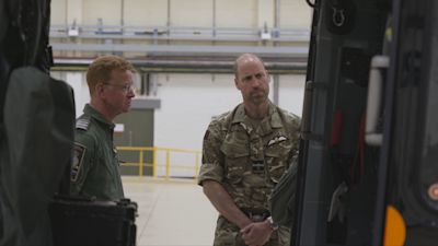 'I do miss it': Prince of Wales revisits airbase where he made 'fond memories'
