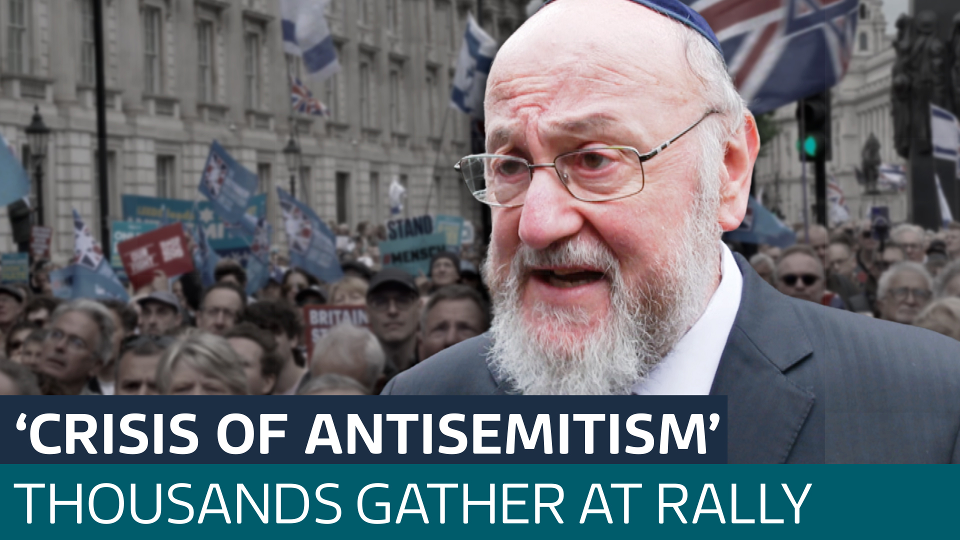 Thousands attend London rally calling for action on antisemitism - Latest From ITV News
