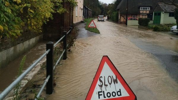 A soggy Sunday with a fortnight's rain in just 24 hours | ITV News Anglia