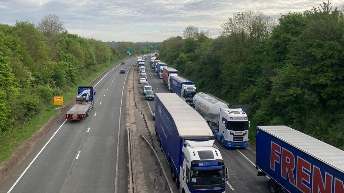 Major road closure after serious accident on A449 near Usk ITV