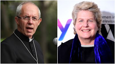 Archbishop of Canterbury Justin Welby, and Sandi Toksvig