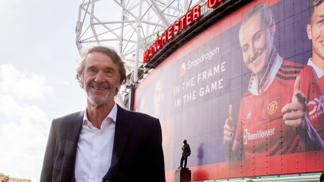 Sir Jim Ratcliffe at Old Trafford, home of Manchester United