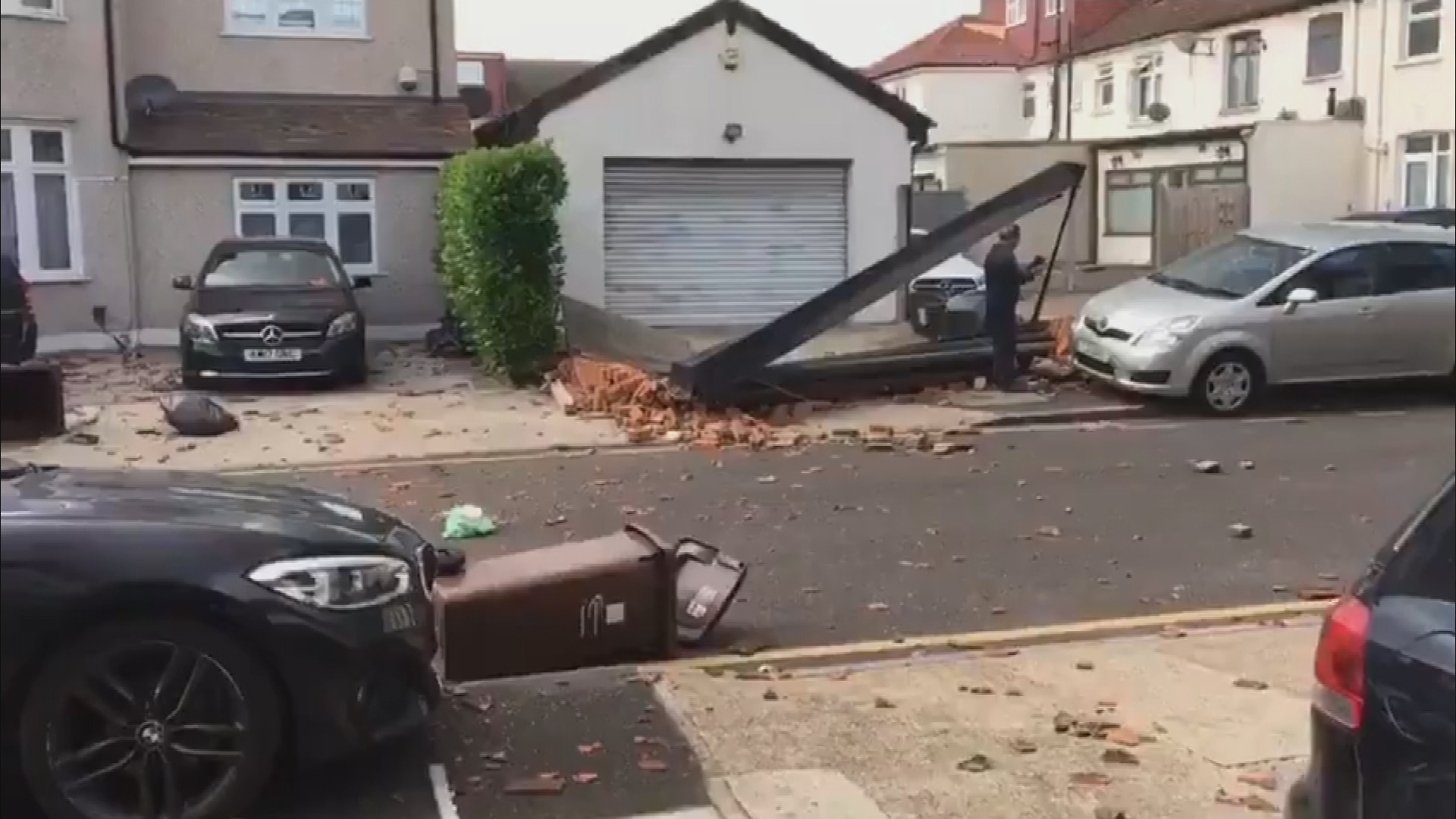 Homes damaged as 'tornado' hits east London; ITV News
