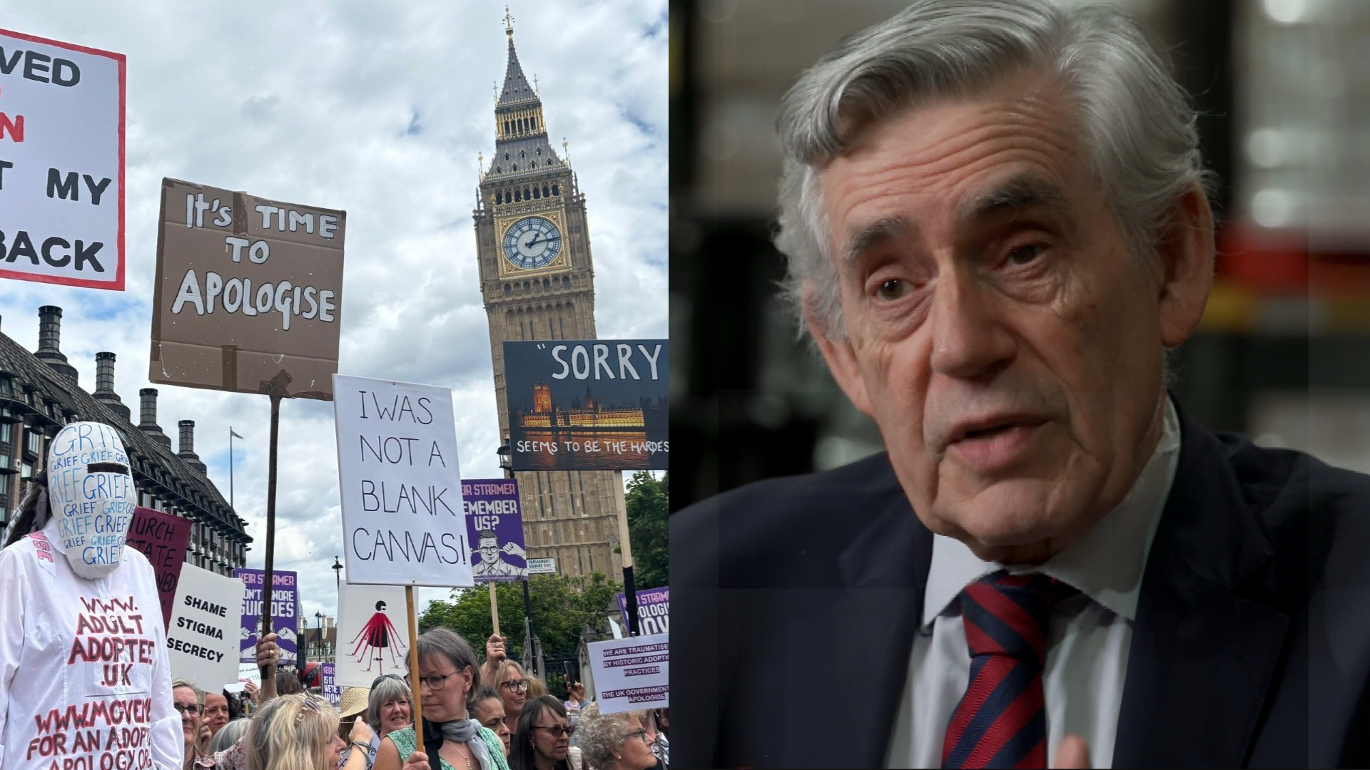 Gordon Brown: 'Government needs to apologise for forced adoption scandal'