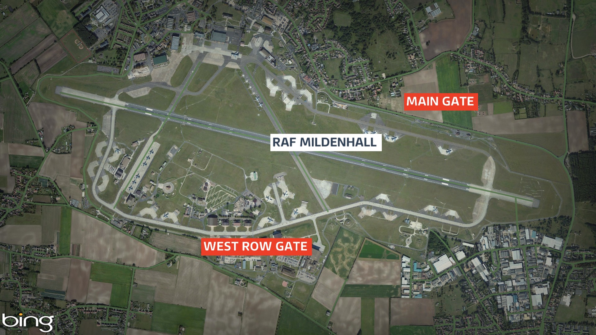 Raf Mildenhall Building Map Raf Mildenhall To Close | Itv News Anglia