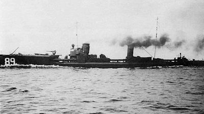 Archive photo of the lost German torpedo ship