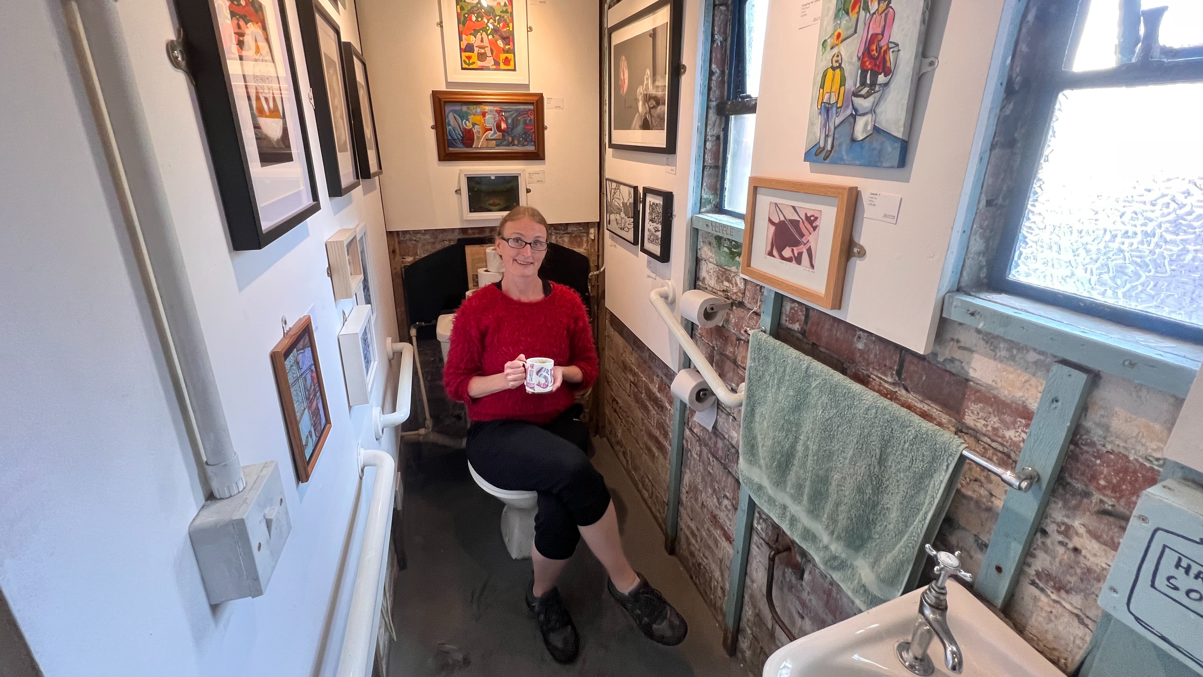 'The Loovre' Take a look inside the Bristol toilet dubbed 'the world's smallest art gallery