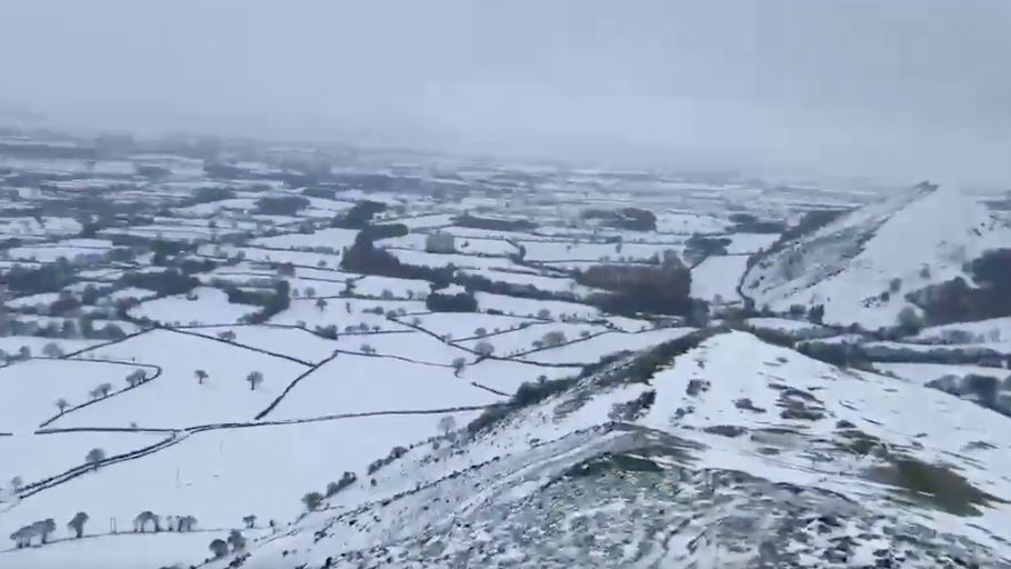 Image for Storm Goretti: snowy scenes from the top of the Shropshire hills