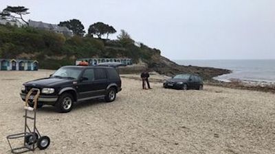 The car park is just on the other side of the road, less than 20 metres from the water’s edge.