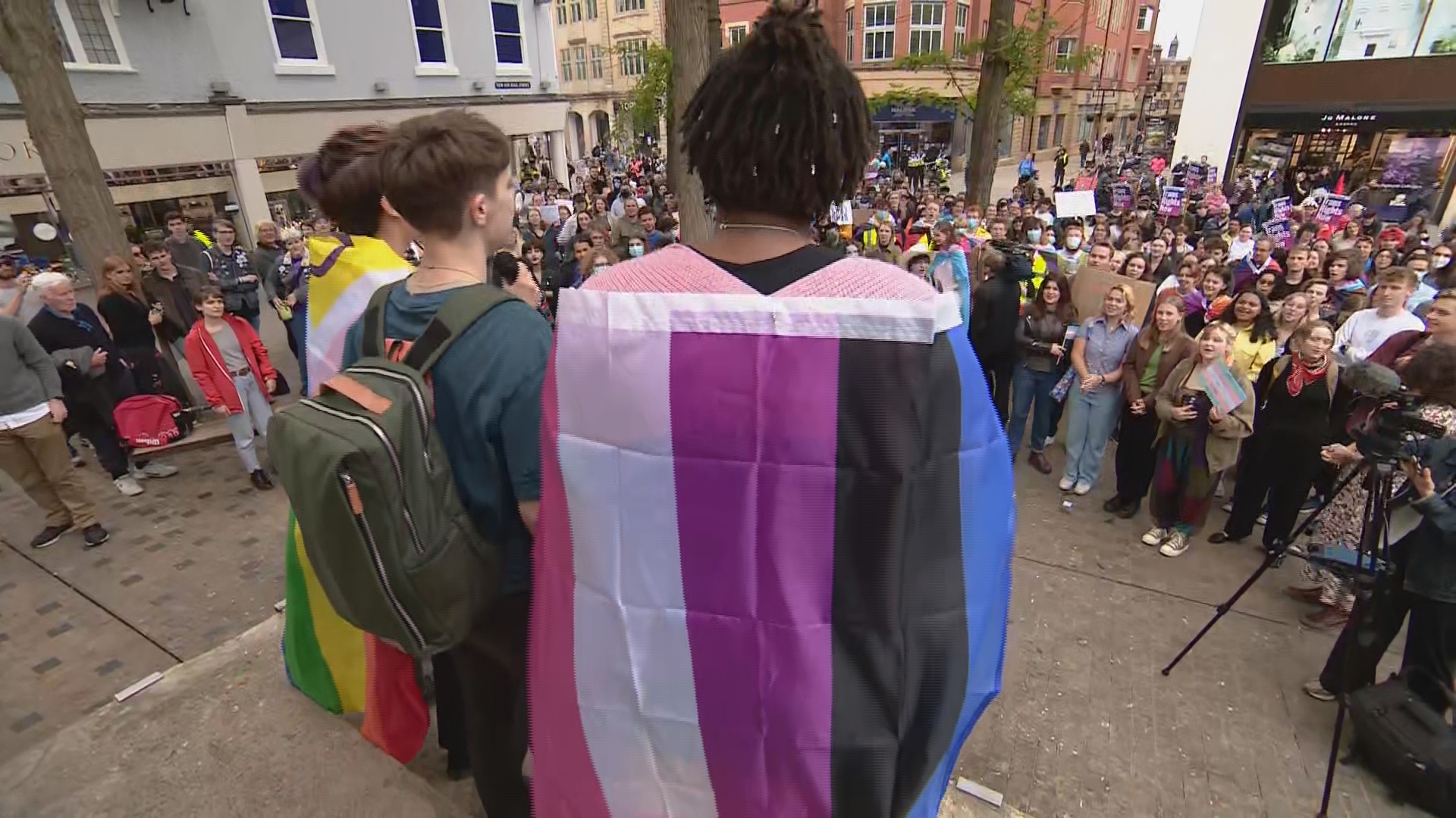 Trans Pride protest march draws tens of thousands to Brighton