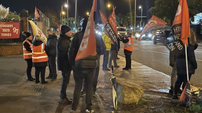 Strike action at the Jacobs factory in Aintree