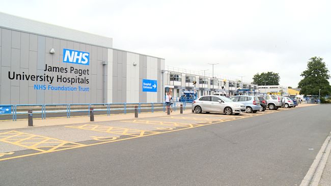 ITV Anglia James Paget Hospital news for East of England and Anglia