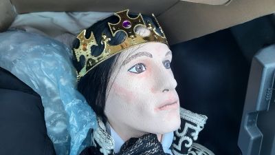 The mannequin of Prince Charming mistaken for a body was being taken to a party
Copyright: Cambridgeshire Police