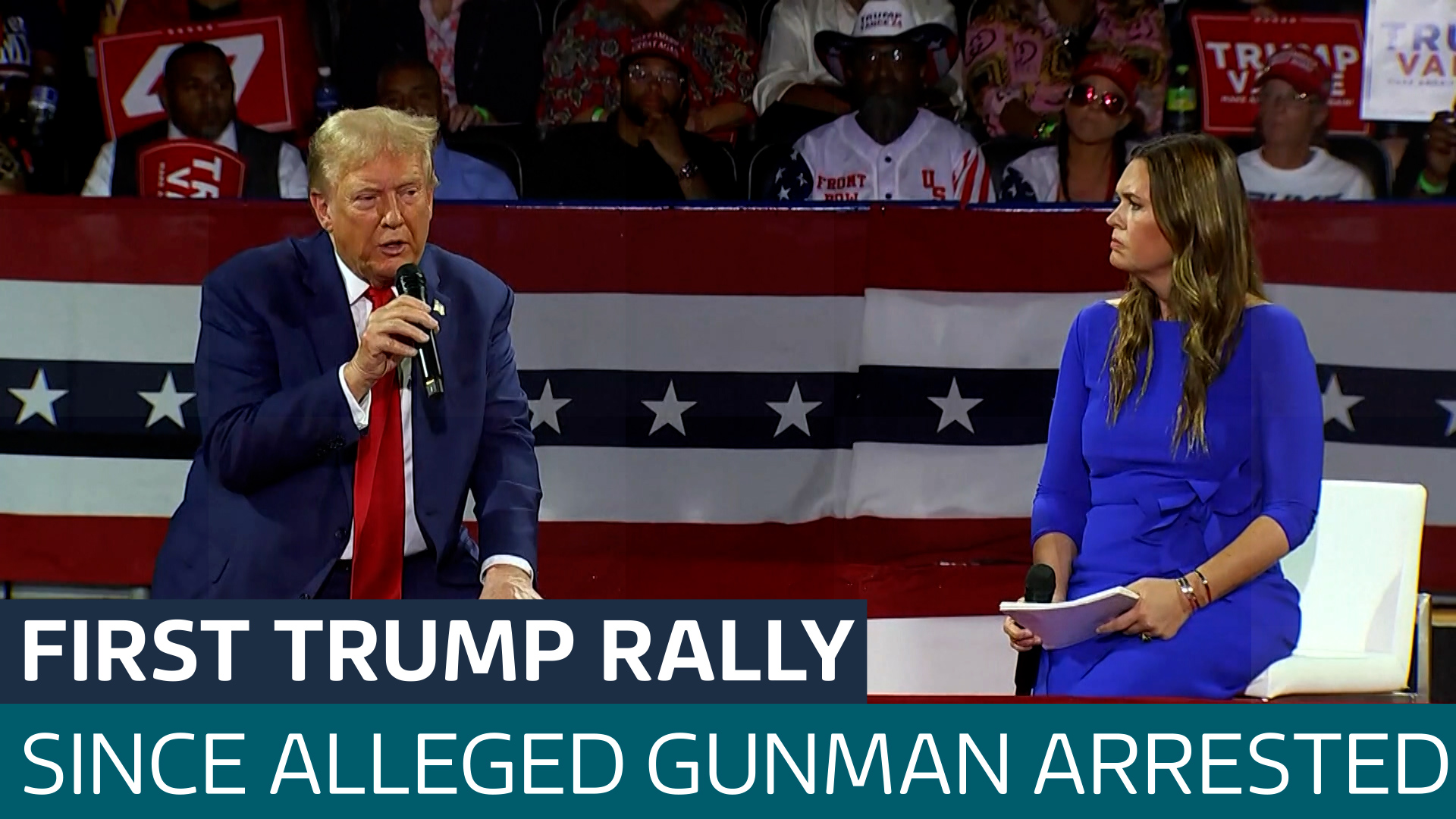 Donald Trump makes first public appearance since apparent assassination ...