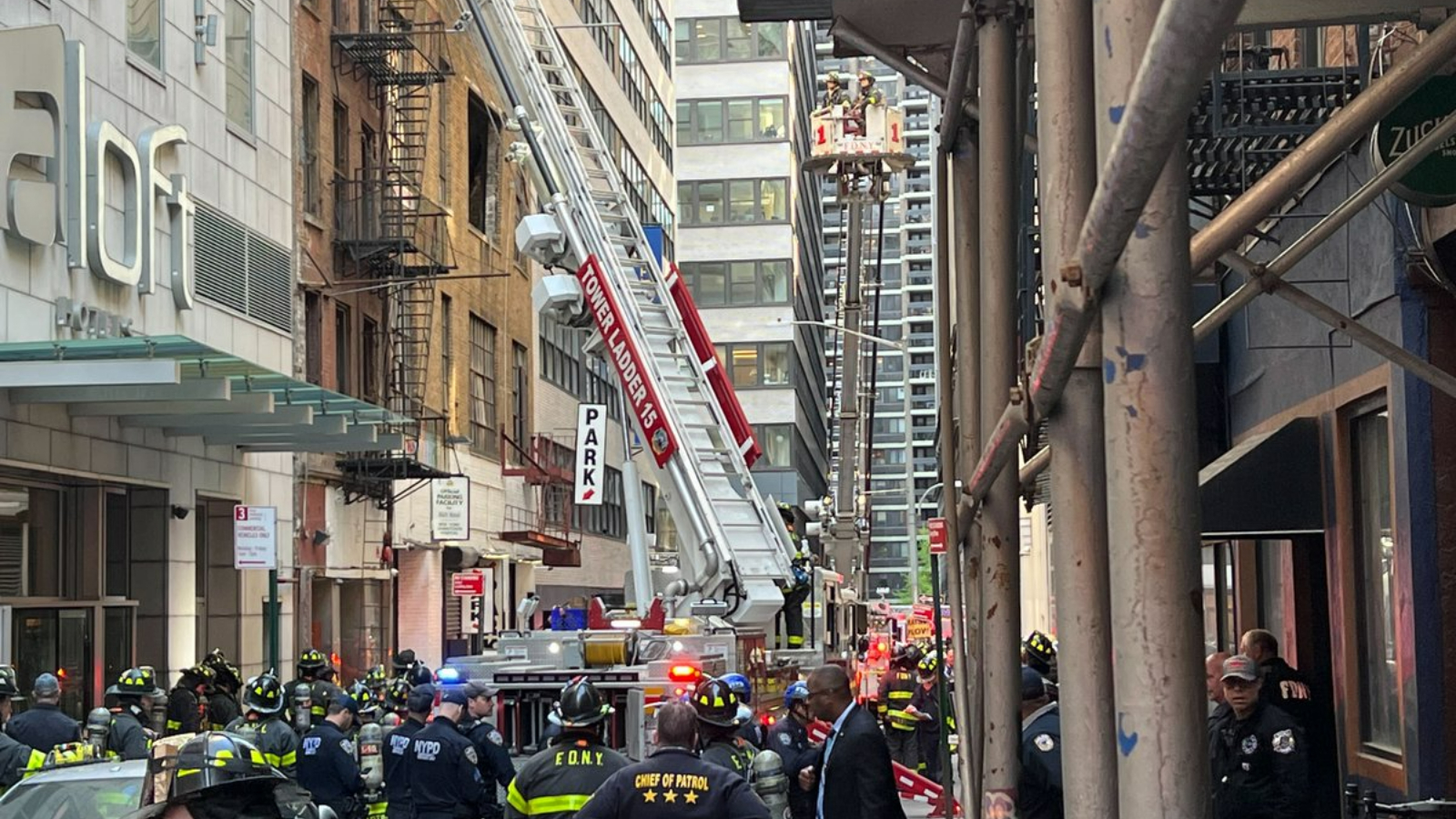 Like an earthquake: One person is killed and several others injured in a parking lot collapse in Manhattan