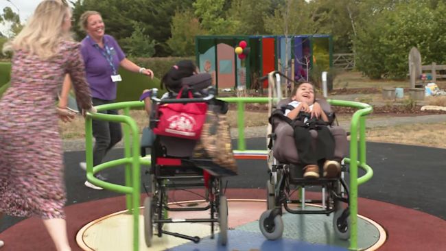 Children at a new playground Thomas Wolsey Ormiston Academy