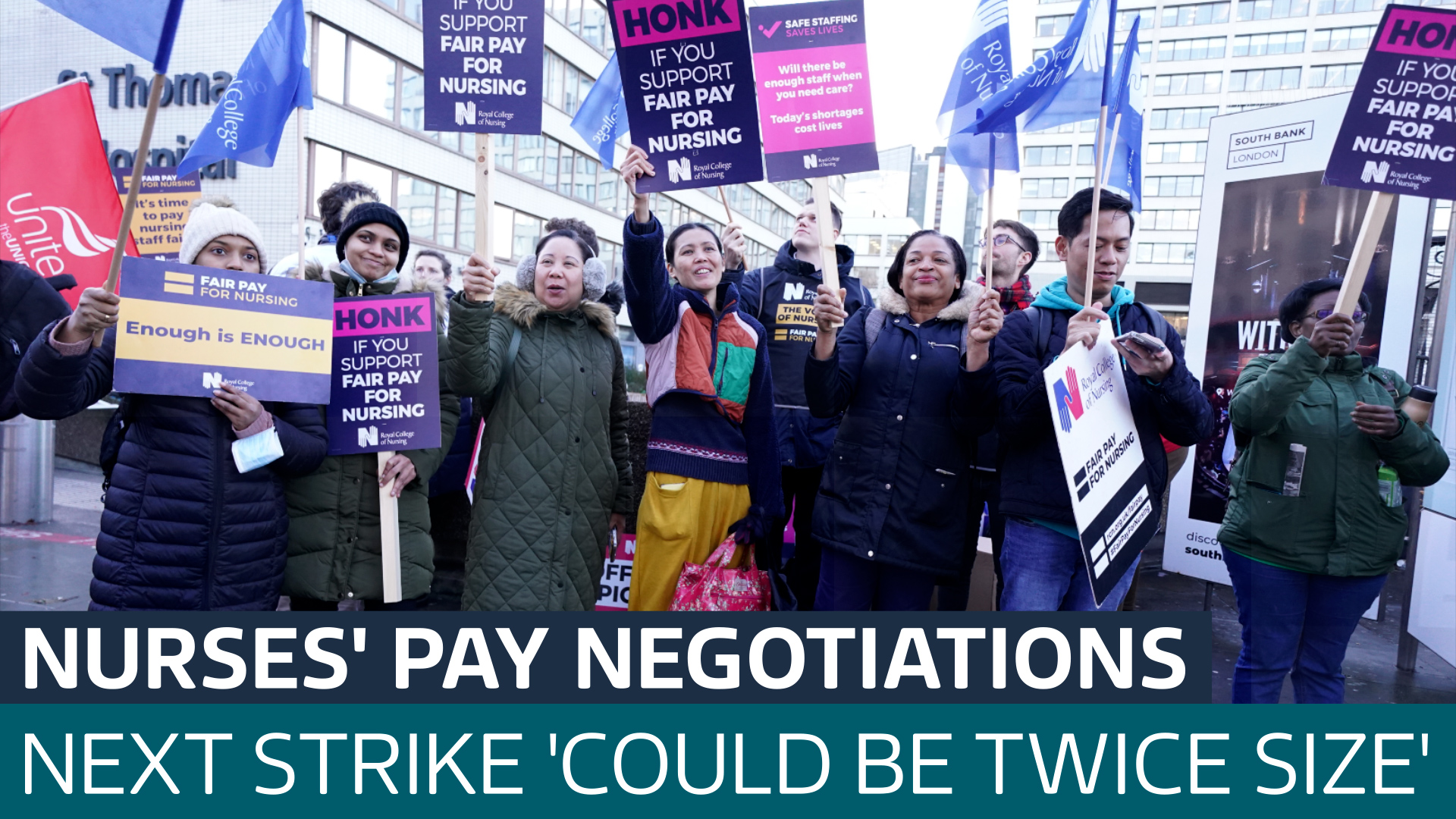 Nurses' unions warn next wave of strikes could be twice as big - Latest ...