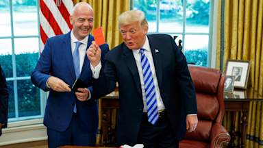 Trump confirms he asked FIFA boss to review star striker Balogun's red card ban
