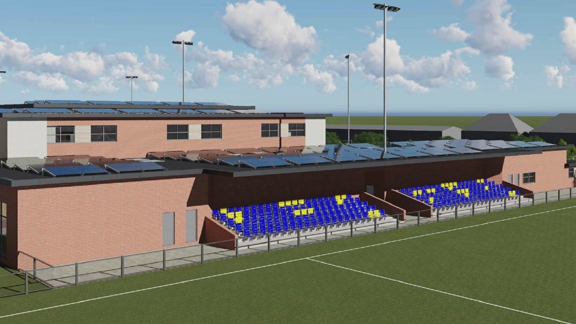 First Bricks Laid At Portsmouth Stadium Named After Second World War Veteran Itv News Meridian