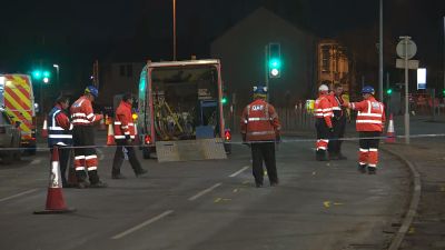 Gas services at the scene of the Great Yarmouth bomb. 
Credit: ITV News Anglia